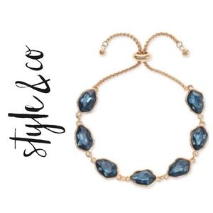 Blue Stone Slider Bracelet